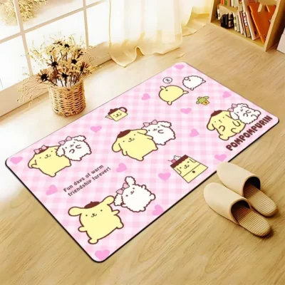 Cute Anime Dog PomPomPurin Carpet Non slip Bathroom Rug Rectangle Flannel Bath Mat Japanese Anime Living 11 - Pompom Purin Store