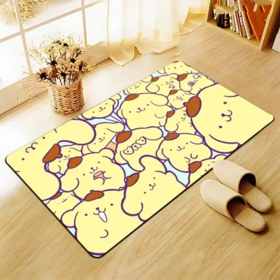 Cute Anime Dog PomPomPurin Carpet Non slip Bathroom Rug Rectangle Flannel Bath Mat Japanese Anime Living 14 - Pompom Purin Store
