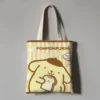 Kawaii Sanrio Anime Canvas Tote Bag Cute Pompompurin Cartoon Summer Portable Shopping Bag Originality Children Gifts 11 - Pompom Purin Store