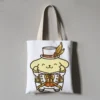 Kawaii Sanrio Anime Canvas Tote Bag Cute Pompompurin Cartoon Summer Portable Shopping Bag Originality Children Gifts 13 - Pompom Purin Store