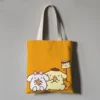 Kawaii Sanrio Anime Canvas Tote Bag Cute Pompompurin Cartoon Summer Portable Shopping Bag Originality Children Gifts 14 - Pompom Purin Store
