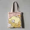 Kawaii Sanrio Anime Canvas Tote Bag Cute Pompompurin Cartoon Summer Portable Shopping Bag Originality Children Gifts 6 - Pompom Purin Store