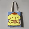 Kawaii Sanrio Anime Canvas Tote Bag Cute Pompompurin Cartoon Summer Portable Shopping Bag Originality Children Gifts 9 - Pompom Purin Store