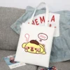 Sanrio Pompompurin Cartoon Print Tote Bag Fashion Women Handbag Girls Shoulder Storage Bags Canvas Travel Ladies 10 - Pompom Purin Store