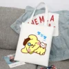 Sanrio Pompompurin Cartoon Print Tote Bag Fashion Women Handbag Girls Shoulder Storage Bags Canvas Travel Ladies 11 - Pompom Purin Store