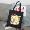 Sanrio Pompompurin Cartoon Print Tote Bag Fashion Women Handbag Girls Shoulder Storage Bags Canvas Travel Ladies 20 - Pompom Purin Store
