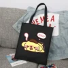 Sanrio Pompompurin Cartoon Print Tote Bag Fashion Women Handbag Girls Shoulder Storage Bags Canvas Travel Ladies 24 - Pompom Purin Store