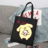 Sanrio Pompompurin Cartoon Print Tote Bag Fashion Women Handbag Girls Shoulder Storage Bags Canvas Travel Ladies 25 - Pompom Purin Store