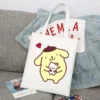 Sanrio Pompompurin Cartoon Print Tote Bag Fashion Women Handbag Girls Shoulder Storage Bags Canvas Travel Ladies 9 - Pompom Purin Store